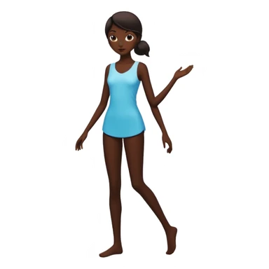 silhouette of a person in a graceful stance sticker