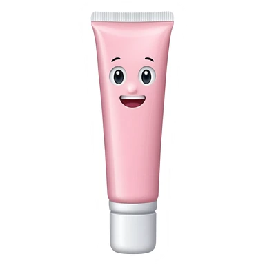 Long Pale pink toothpaste tube sticker