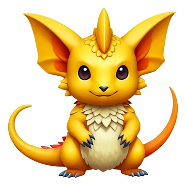 Exotic chibi Fakémon-creature sticker