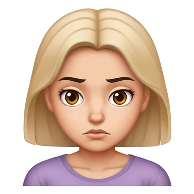 Girl mean mugging sticker