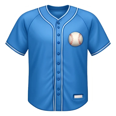 franela de beisbol color azul sin logo  sticker