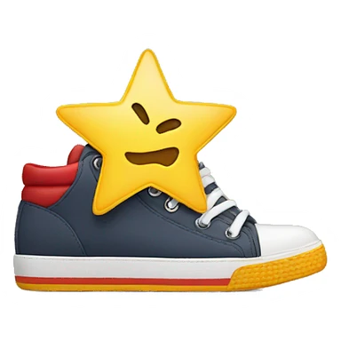 Sneaker with star on the side  sticker