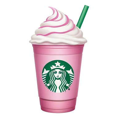 starbucks cup pink drink with cold foam sticker