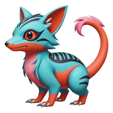  exotic tropical cyber-Sleuth-Loyd-Garmaddon-Litten-Linoone-Noibat-Fakémon-Pokémon-Vernid-creature sticker
