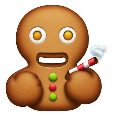 Gingerbread man smoking  sticker