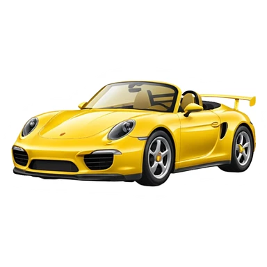 Yellow Porsche sticker