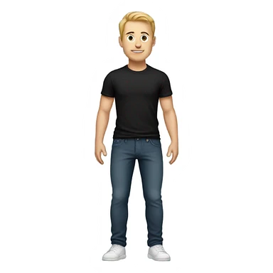 white man in pants and black t-shirt sticker
