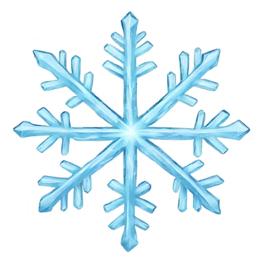 A crystal snowflake sticker