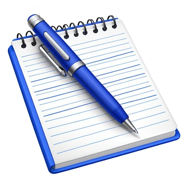 ballpoint pen and lined paper sticker