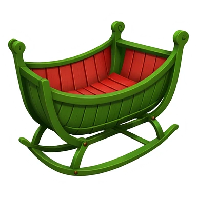 Cradles green and red color sticker