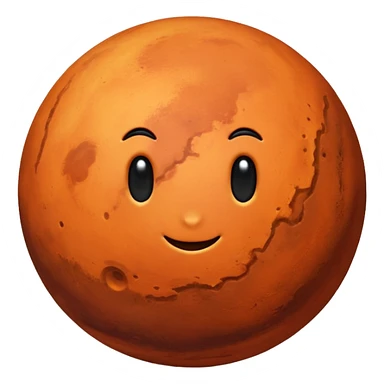 realistic mars planet emoji sticker