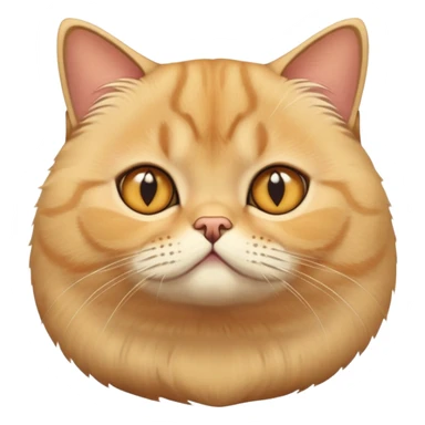 Golden British shorthair cat with round face and plush fur sticker