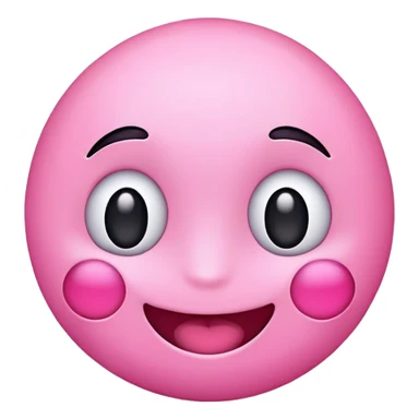 Cute pink emoji  sticker
