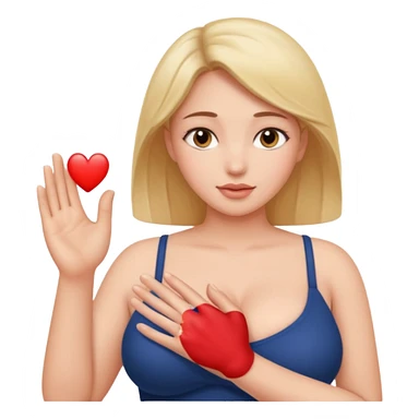 Sexy girl big breasts man touching her breasts sticker