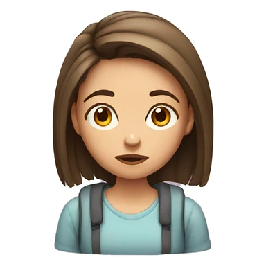 girl with bored face sticker
