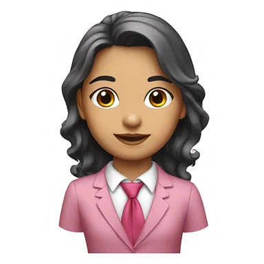 Niña con corbata rosa sticker