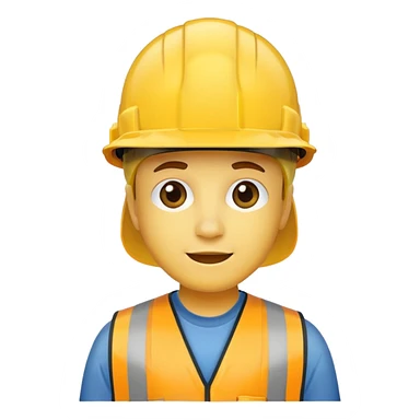 construction hat without guy, front facing transparent sticker