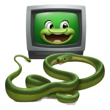Snake with a tv sticker