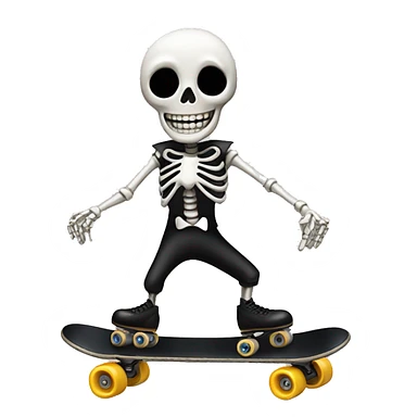 Jack skeleington roller skating sticker