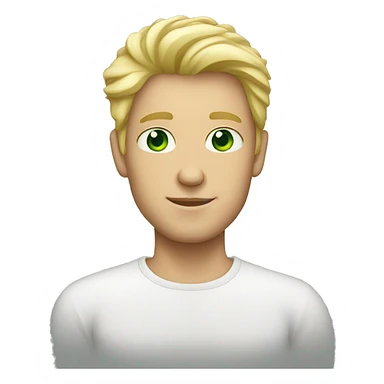 A blonde man with green eyes sticker