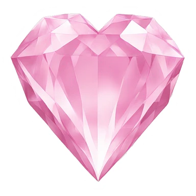Diamond heart light pink  sticker