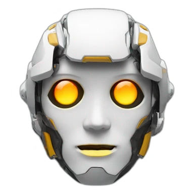 japan mecha face 3d glow eyes sticker