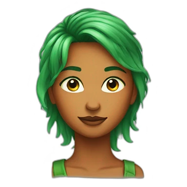 lakshart-nia-with-green-eyes-and-orange-hair sticker