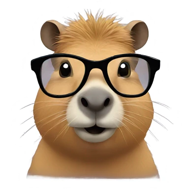 Capybara wearing glasses sticker