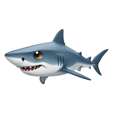 Shark with star eyes sticker