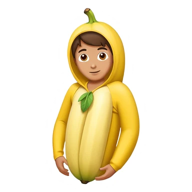 person in a banana costume sticker
