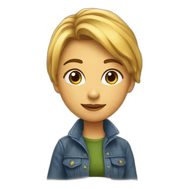 Une jolie fille qui dessine sticker