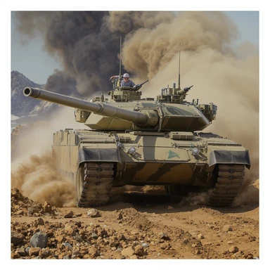 realistic military style tank sticker