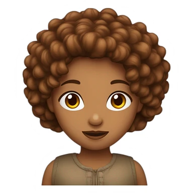 Fille métisse avec les cheveux marrons bouclés  sticker