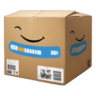AMAZON BOX WITH UPC CODE sticker