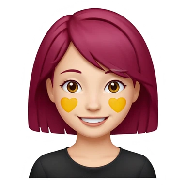 Maroon hair girl emojis sticker
