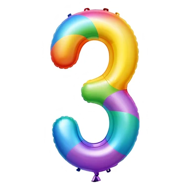 number balloon sticker