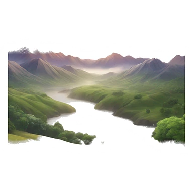 A beautiful landscape with a Beautiful sky sticker