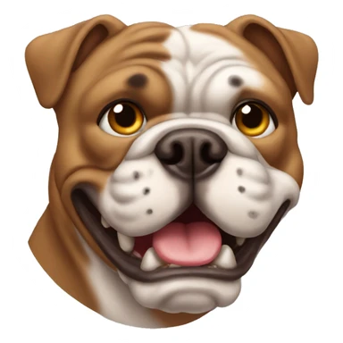 brown Bulldog sticker