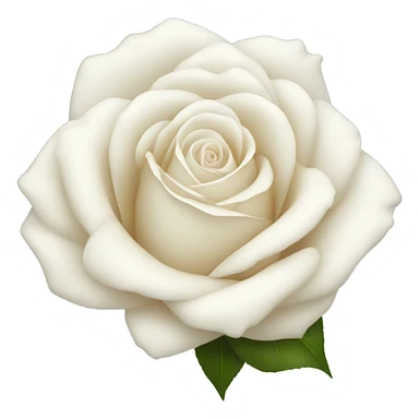 A big white rose in heart sticker