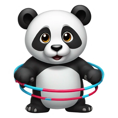 Panda with hoops sticker