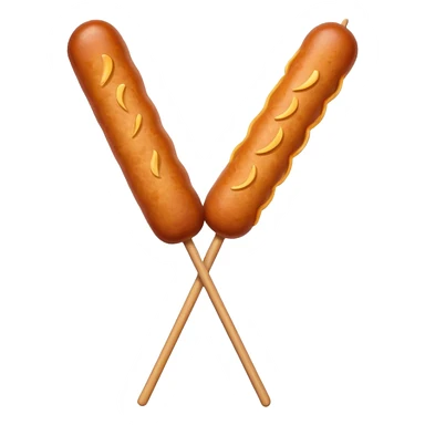 fried sausage on stick sticker