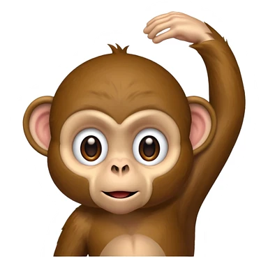 MONKEY LOOKING UP  sticker