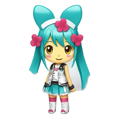 Hatsune miku as hello kitty sticker