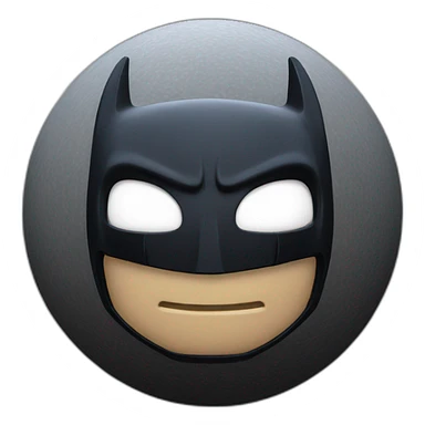 3d sphere with a cartoon Batman skin texture sticker