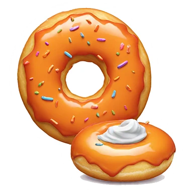 orange donut sticker