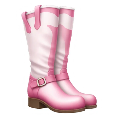 pink and white boots sticker