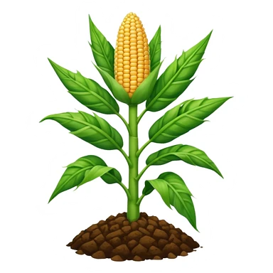 Cây bắp mọc trên đất sticker