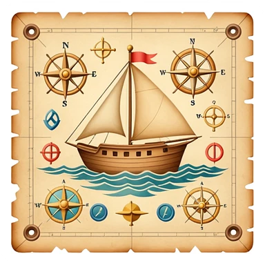Navigation Chart sticker