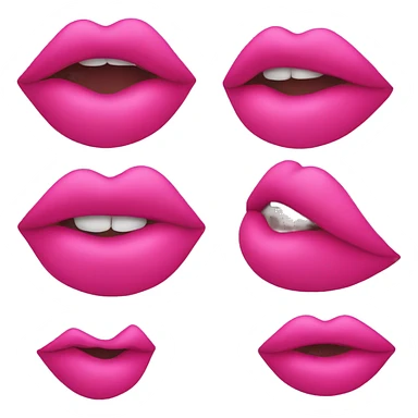 super big lips  and   pink sticker