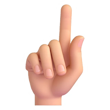 index finger pointing down sticker